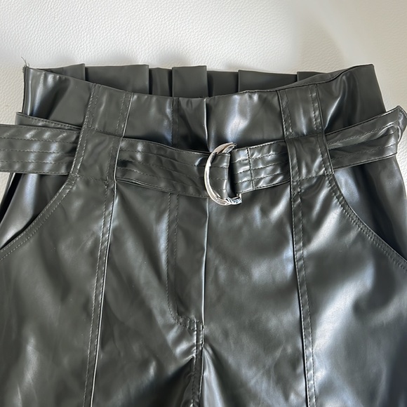 Khaki Leather waist Trouser - Picture 8 of 10